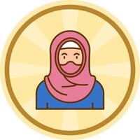 Muslim Comic Kreis Symbol vektor