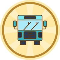 Bus Comic Kreis Symbol vektor