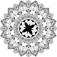 schwarz Mandala Hintergrund mit luxuriös Stil vektor