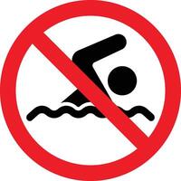 Nej simning tecken .do inte simma ikon . simning inte tillåten ikon . vektor illustration