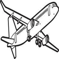 flygplan färg sidor. flygplan översikt illustration vektor