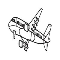 Flugzeug Färbung Seiten. Flugzeug Gliederung Illustration vektor
