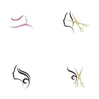 Beauty Haircut Salon Logo Vektor Illustration Design