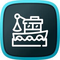 Fischerboot kreatives Icon-Design vektor