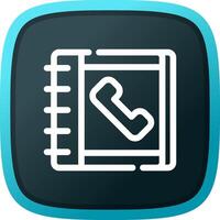 telefonbok kreativ ikon design vektor