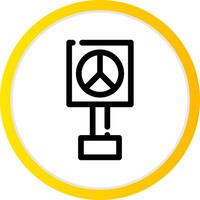 Peace-Zeichen kreatives Icon-Design vektor