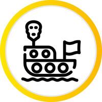 Piratenschiff kreatives Icon-Design vektor