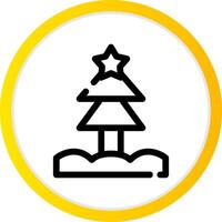 Weihnachtsbaum kreatives Icon-Design vektor