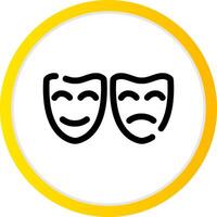 Theatermasken kreatives Icon-Design vektor