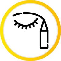 eyeliner kreativ ikon design vektor