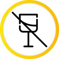 Nein Wein kreativ Symbol Design vektor