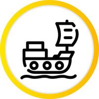 Piratenschiff kreatives Icon-Design vektor