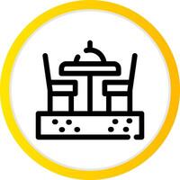 Esstisch kreatives Icon-Design vektor