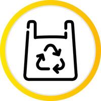 Recycling-Plastiktüte kreatives Icon-Design vektor