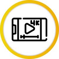 Video-Streaming kreatives Icon-Design vektor