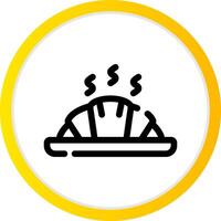 Croissant kreatives Icon-Design vektor