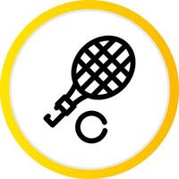 Tennis Schläger kreativ Symbol Design vektor