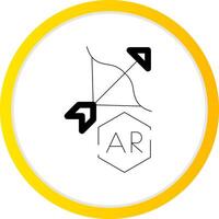 ar Bogenschießen kreativ Symbol Design vektor