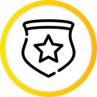 Polizeiabzeichen kreatives Icon-Design vektor