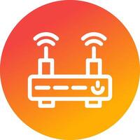 WLAN-Router kreatives Icon-Design vektor