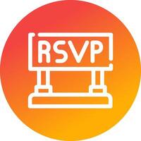 rsvp kreatives Icon-Design vektor