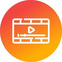 Video-Player kreatives Icon-Design vektor