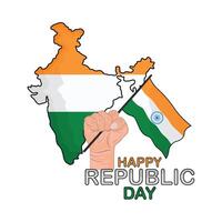 illustration av republik Indien dag vektor