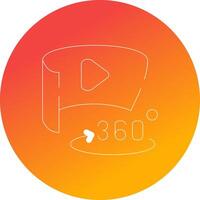 360 Grad Video kreativ Symbol Design vektor