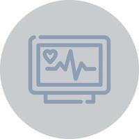 EKG-Monitor kreatives Icon-Design vektor