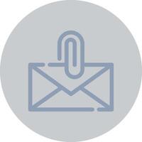 Datei anhängen E-Mail kreatives Icon-Design vektor