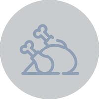Hühnerbein kreatives Icon-Design vektor