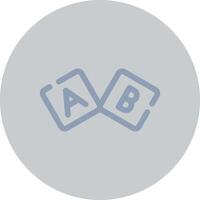 ABC-Block kreatives Icon-Design vektor