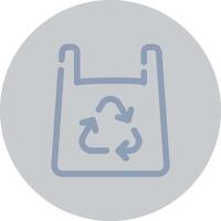 Recycling-Plastiktüte kreatives Icon-Design vektor