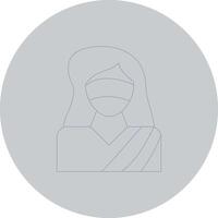 Lady Justice kreatives Icon-Design vektor