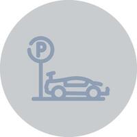 Parkplatz Bereich kreativ Symbol Design vektor