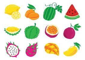 tropisch Früchte Hand gezeichnet Illustration vektor