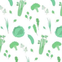 sömlös mönster av grönsaker och örter. ritad för hand vektor illustration.