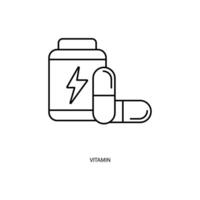 Vitamin Konzept Linie Symbol. einfach Element Illustration. Vitamin Konzept Gliederung Symbol Design. vektor