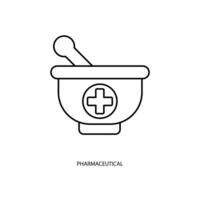 farmaceutisk begrepp linje ikon. enkel element illustration. farmaceutisk begrepp översikt symbol design. vektor