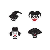 clown karaktär ilustration i platt design vektor