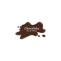 choklad logotyp design vektor illustration, kreativ choklad logotyp design begrepp mall