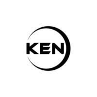 ken brev logotyp design, inspiration för en unik identitet. modern elegans och kreativ design. vattenmärke din Framgång med de slående detta logotyp. vektor