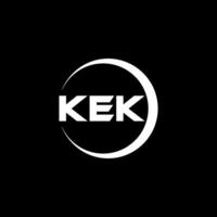 kek Brief Logo Design, Inspiration zum ein einzigartig Identität. modern Eleganz und kreativ Design. Wasserzeichen Ihre Erfolg mit das auffällig diese Logo. vektor