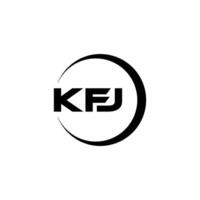 kfj Brief Logo Design, Inspiration zum ein einzigartig Identität. modern Eleganz und kreativ Design. Wasserzeichen Ihre Erfolg mit das auffällig diese Logo. vektor