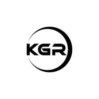 kgr Brief Logo Design, Inspiration zum ein einzigartig Identität. modern Eleganz und kreativ Design. Wasserzeichen Ihre Erfolg mit das auffällig diese Logo. vektor