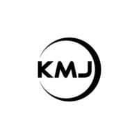 kmj Brief Logo Design, Inspiration zum ein einzigartig Identität. modern Eleganz und kreativ Design. Wasserzeichen Ihre Erfolg mit das auffällig diese Logo. vektor