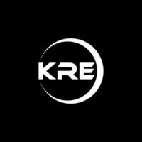 kre Brief Logo Design, Inspiration zum ein einzigartig Identität. modern Eleganz und kreativ Design. Wasserzeichen Ihre Erfolg mit das auffällig diese Logo. vektor