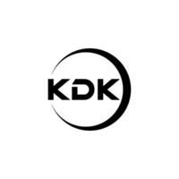 kdk brev logotyp design, inspiration för en unik identitet. modern elegans och kreativ design. vattenmärke din Framgång med de slående detta logotyp. vektor