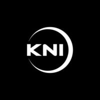 kni Brief Logo Design, Inspiration zum ein einzigartig Identität. modern Eleganz und kreativ Design. Wasserzeichen Ihre Erfolg mit das auffällig diese Logo. vektor