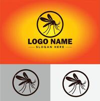 mygga logotyp vektor konst ikon grafik för företag varumärke ikon mygga logotyp mall